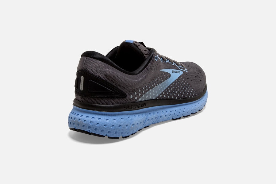 Brooks Running Shoes - Glycerin 18 Road Womens - Black/Blue - RND-276953